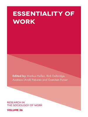 cover image of Essentiality of Work